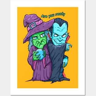 Witch and Dracula Posters and Art